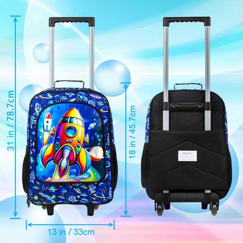 KLFVB Kids Luggage for Boys Girls, Cute Rolling Wheels Suitcase for Toddler, Children Travel Carry on Suitcase - Image 4